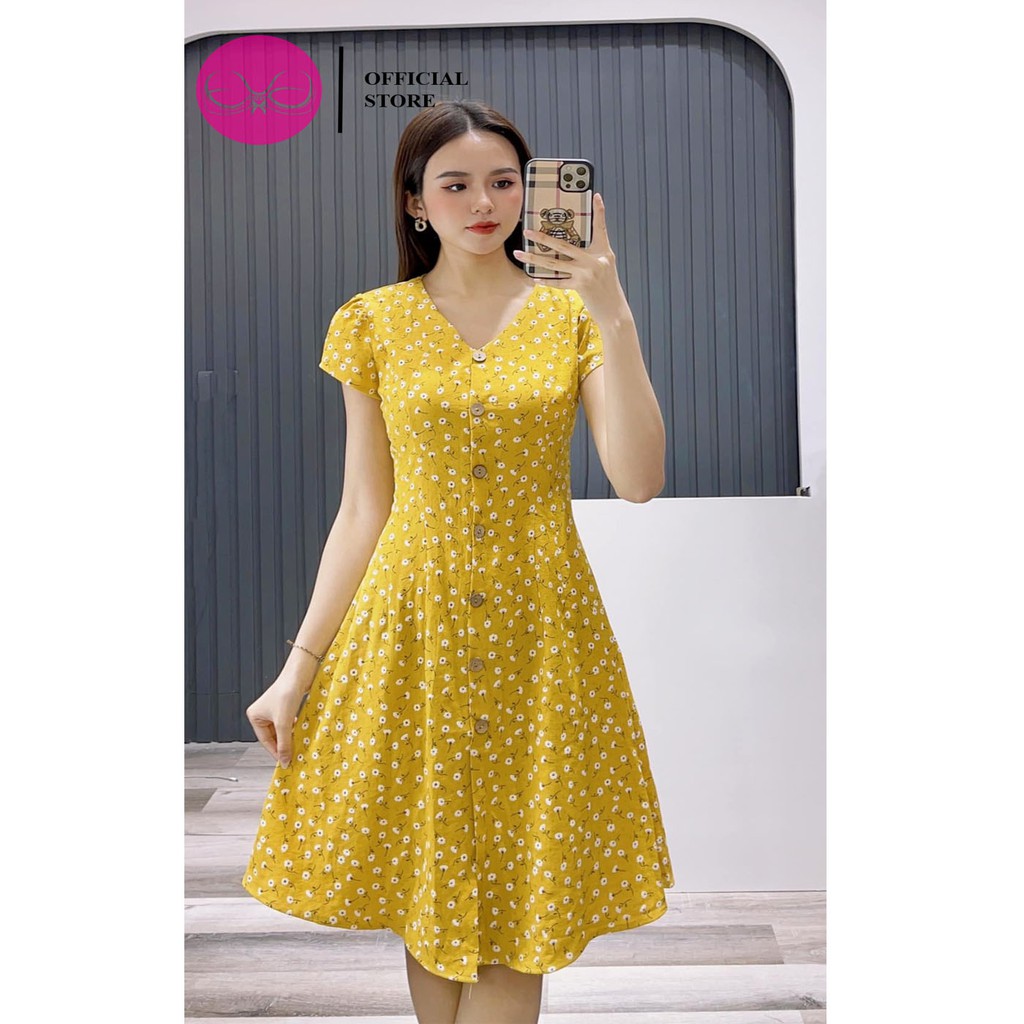 Váy Xòe ,Đầm Dáng Xòe Cổ Tim Họa Tiết Hoa Nhí Evalover | BigBuy360 - bigbuy360.vn