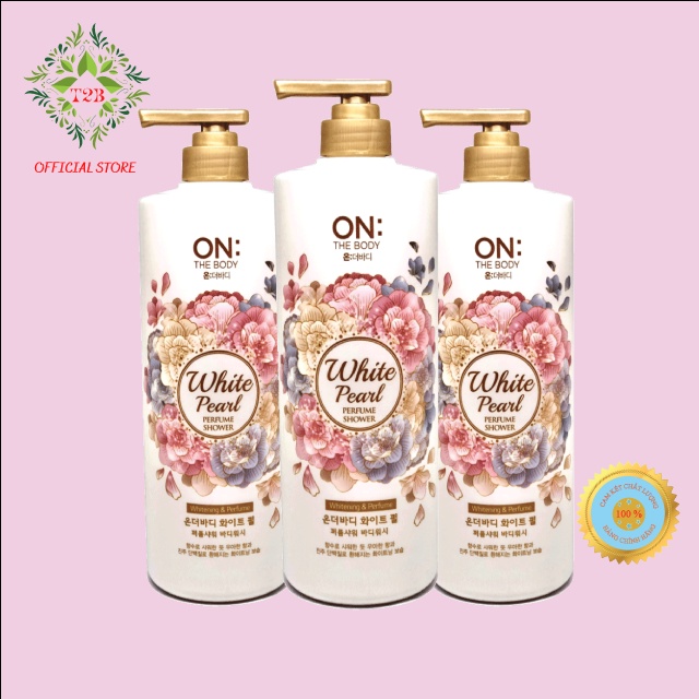 Sữa tắm hương nước hoa On The Body 1000ml - Classic Pink - Violet Dream - White Pearl