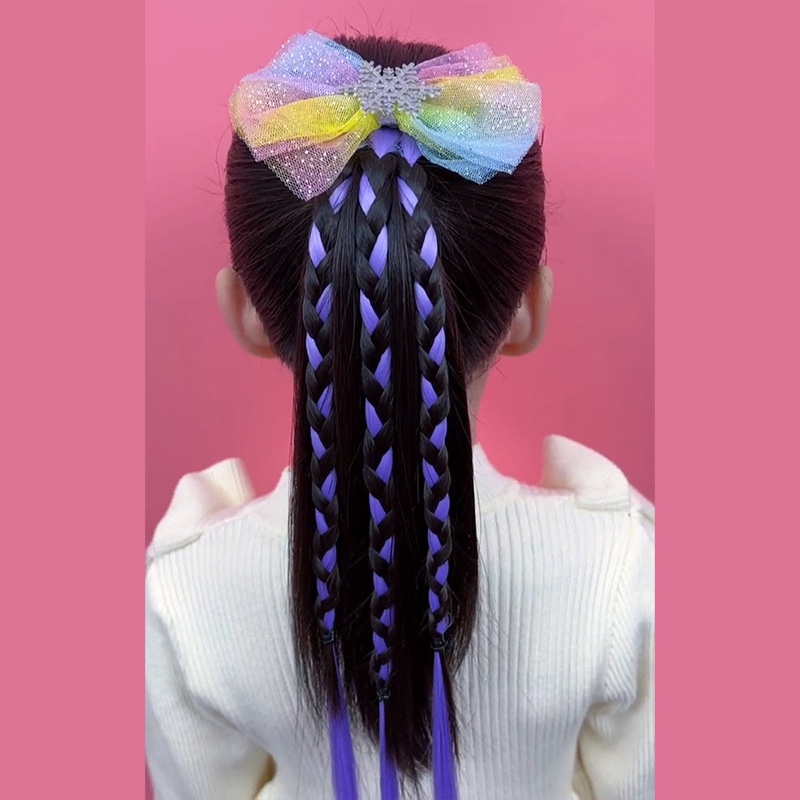 Kẹp Tóc Nơ Màu Sắc Rực Rỡ Dành Cho Bé Gái