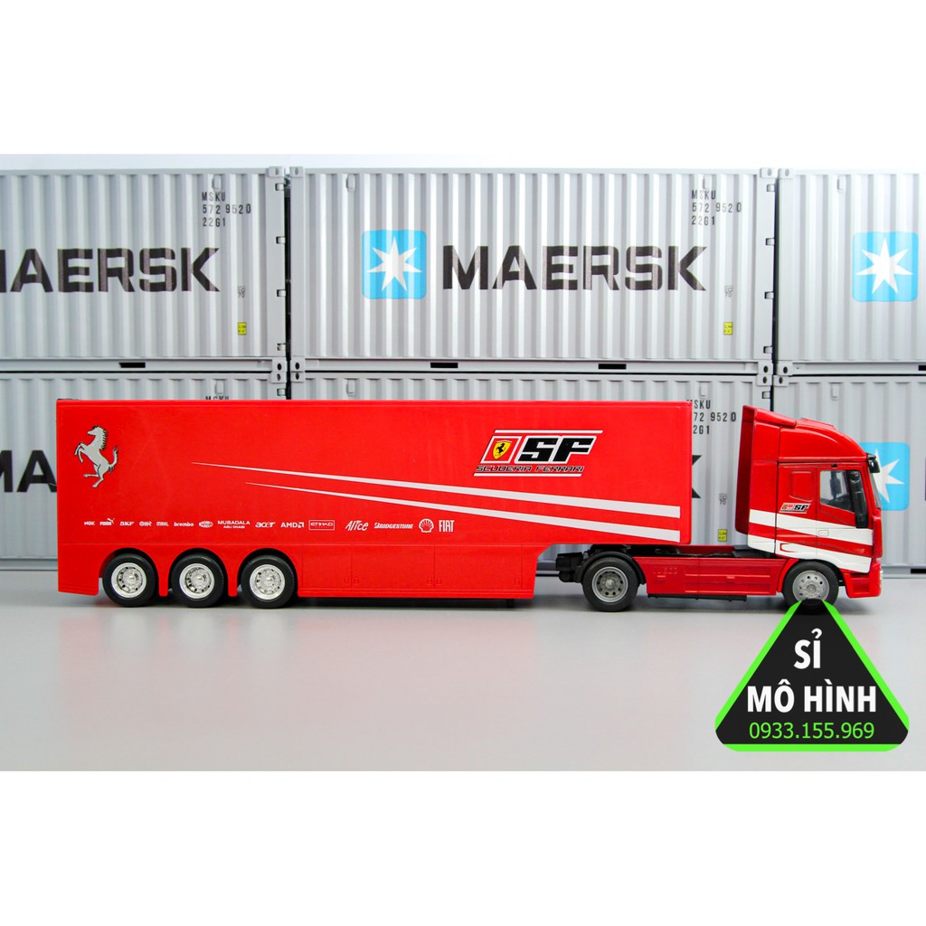 [ Sỉ Mô Hình ] Mô hình xe đầu kéo container Ferrari 1:43