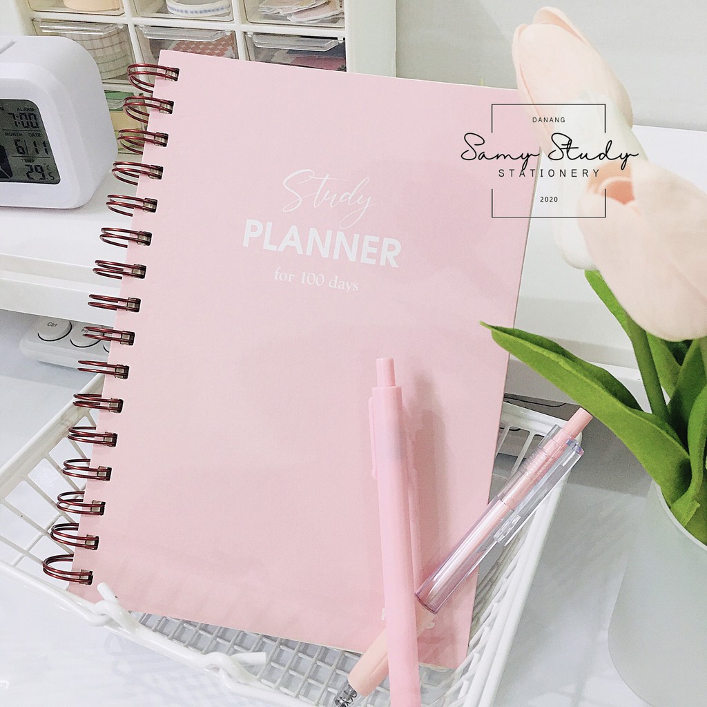 SỔ LÒ XO LÊN KẾ HOẠCH PLANNER SIZE A5 120GSM KLONG STUDY PLANNER FOR 100 DAYS BULLET JOURNAL