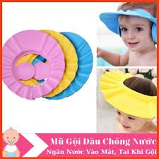 Mũ gội đầu bịt tai, chặn nước vào mắt tai cho bé