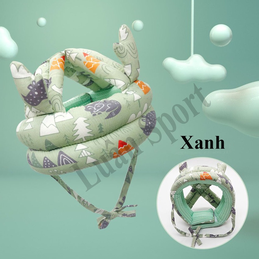 Mũ Bảo hiểm cho bé tập bò - Bàn cao cấp có lớp lưới thoáng khí - Cho bé từ 6-36 tháng