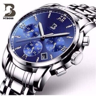 Đồng hồ NTBOSS mặt tròn dây inox
