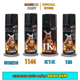 Combo Sơn Samurai Màu Xanh đậm Chính Hãng