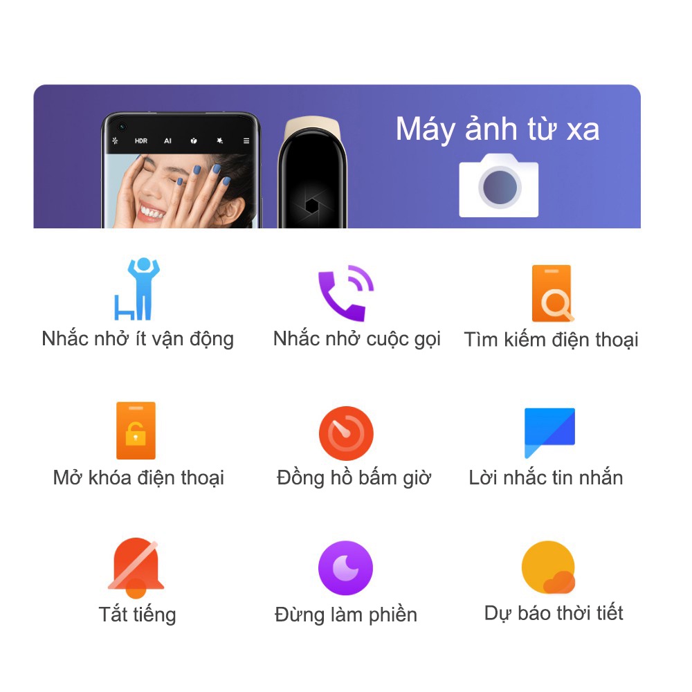 Vòng tay theo dõi sức khoẻ Xiaomi mi band 6