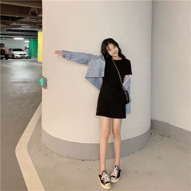 [Thun hè 2020] Váy thun ôm cổ tròn đủ màu | BigBuy360 - bigbuy360.vn