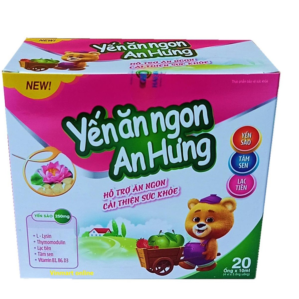 Yến Ăn Ngon An Hưng- Bổ sung DHA, Taurin, Vitamin Và Khoáng Chất Giúp Ăn Ngon, Tăng Cường Hấp Thụ Dưỡng Chất