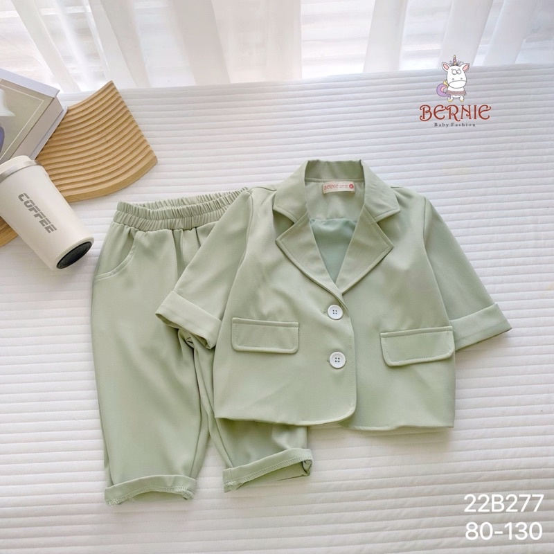 Set vest bé gái Bernie phong cách Hàn chất tuyết mưa cho bé từ 9-23kg-22B277
