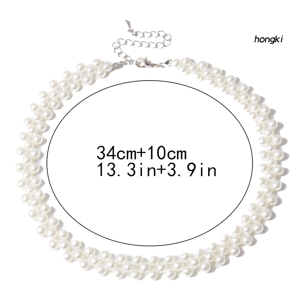 vòng cổ Choker Phối Hạt Ngọc Trai Giả Thời Trang Cho Nữ