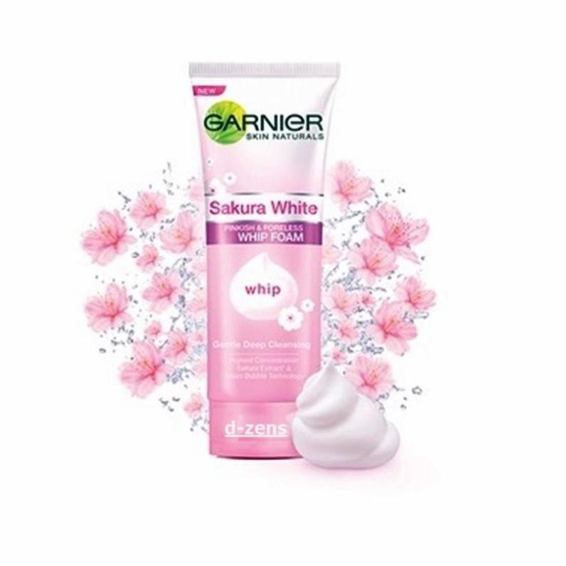 Sữa rửa mặt Garnier Sakura White 100ml - Thái Lan chuẩn auth