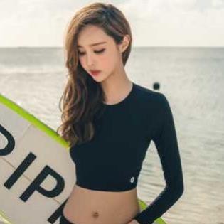 Áo Bơi Nữ Đan Lưng Quyến Rũ, Lẻ Áo Bơi Nữ Tay Dài SAVVY  ཾ ་