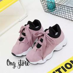 FREESHIP Giày thể thao nữ giày sneaker nữ Hàn Quốc dây to