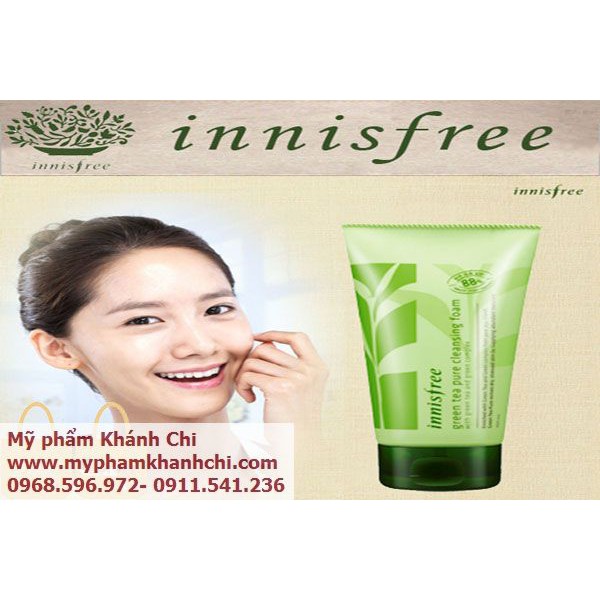 SỮA RỬA MẶT INNISFREE GREEN TEA PURE CLEANSING FOAM