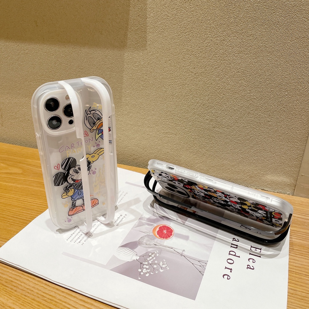 Ốp Điện Thoại Họa Tiết Hoạt Hình Mickey / Donald Vui Nhộn Chống Sốc Cho iPhone 14 / 13 / 12 / 11 / X