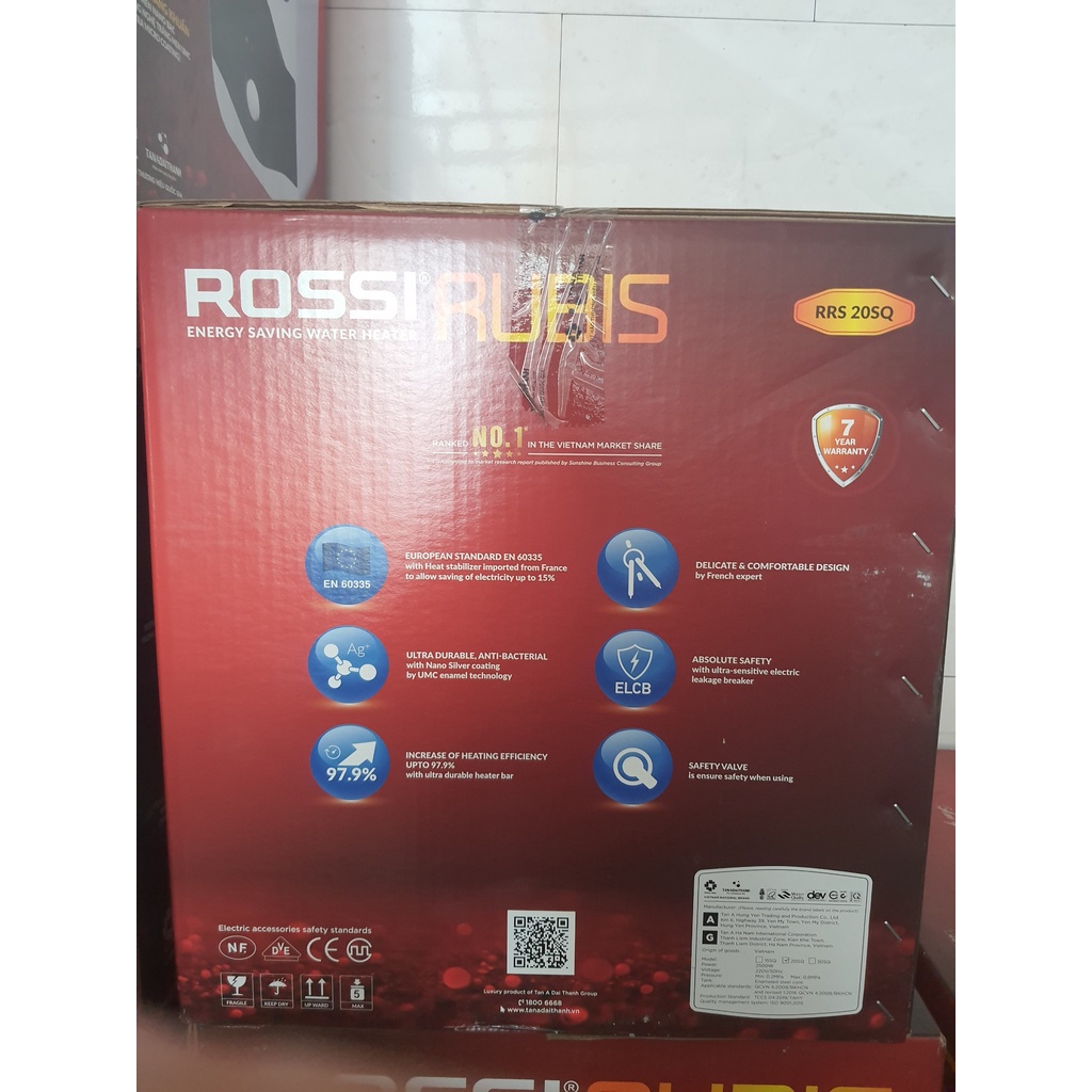 BÌNH NÓNG LẠNH ROSSI CAO CẤP ROSSI RUBIS