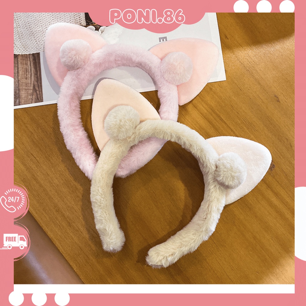 Băng đô cài tóc tai mèo dễ thương phong cách Hàn Quốc cho nữ