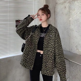 áo khoác kaki da báo 2 mặt
