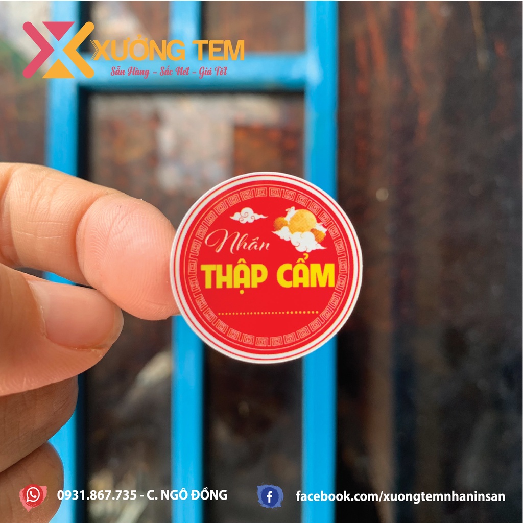 500 Tem Nhân Bánh Trung Thu 2.6 cm - Mẫu mới 2022