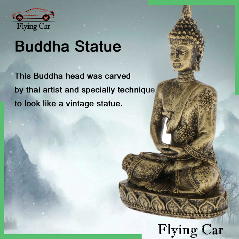 Mô Hình Tượng Phật Bằng Đá Cát Màu Bạc Trang Trí Nhà Cửa 2