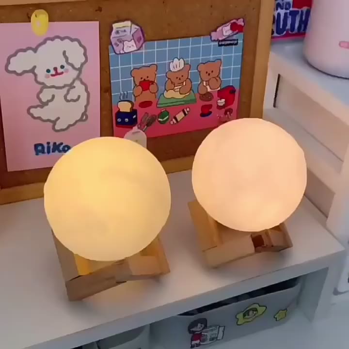 Đèn mặt trăng 3D kèm bảng màu tự trang trí sáng tạo | BigBuy360 - bigbuy360.vn