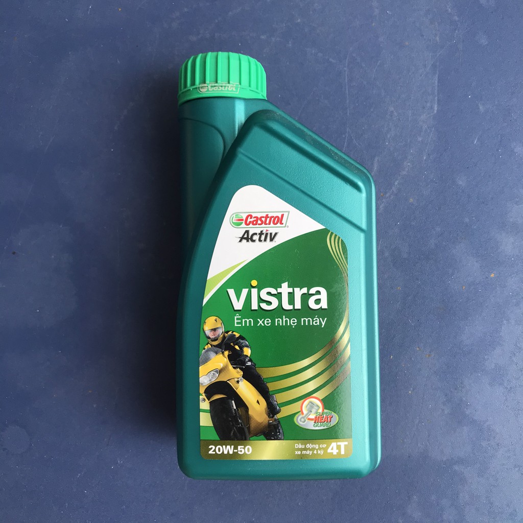 Dầu nhớt Castrol Vistra 20w50 800ml, 1L cho xe số