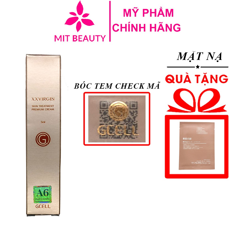 Kem Thâm Nách Bẹn Mông XXVIRGIN A6 Lọ 5ml Gcell Hàn Quốc, Kem Khử Thâm Mit Beauty Giúp Da Sáng Hồng