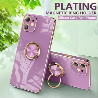 Ốp điện thoại mạ điện mềm có vòng giá đỡ đeo tay thích hợp cho iPhone 12 mini 11 Pro Max SE 2020 7 8 Plus XS XR