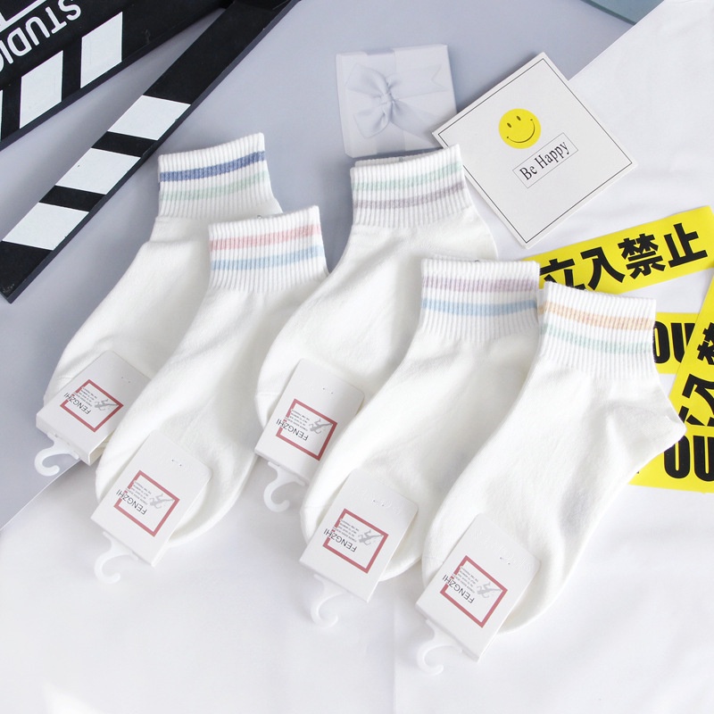 Vớ/tất ngắn cổ lửng 2 sọc màu pastel Mua Tất (muatatshop)