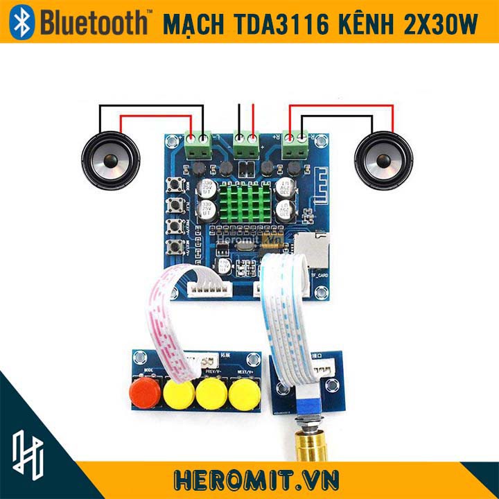 Mạch Âm Thanh  Bluetooth TDA3116 DIY loa 2x30w