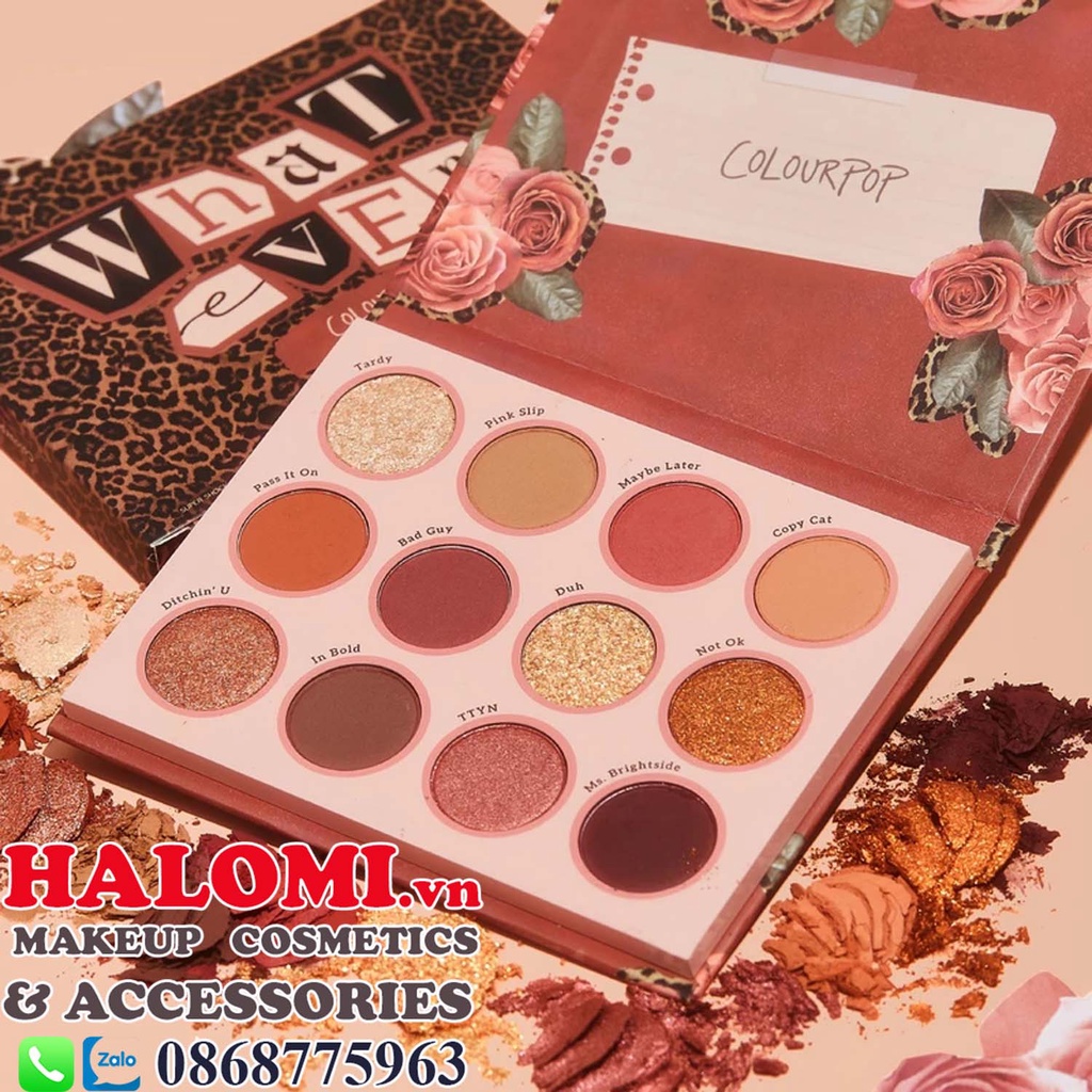 Bảng Phấn Mắt 12 Ô Colourpop Whatever Pressed Powder Palette Chính Hãng HALOMI