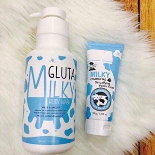 Sữa tắm Gluta milk set