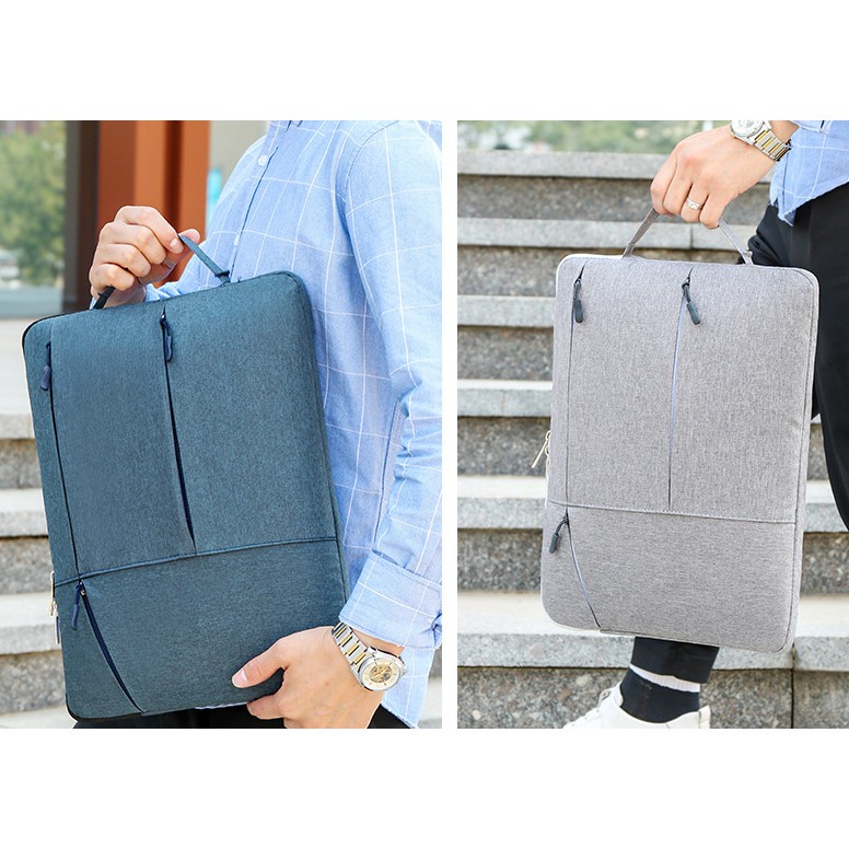 Túi chống sốc Macbook, Laptop size 13 - 13.4 - 14 -15 - 15.6 inch nhiều ngăn có quai xách cầm tay Cao cấp TM05