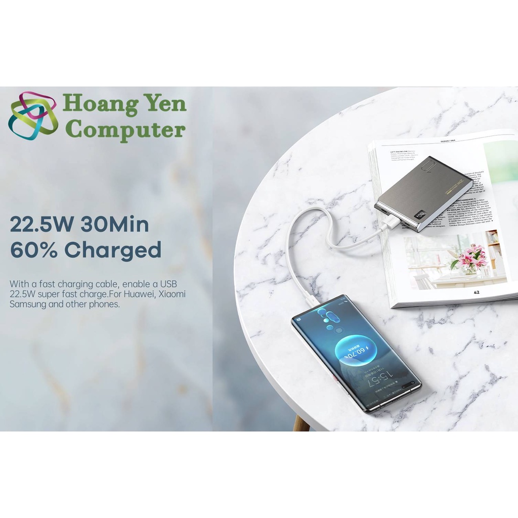 Sạc Dự Phòng Mini Remax RPP-178 10000Mah (Sạc Nhanh QC3.0 18W, 22.5W, PD20W, VOOC 2.0) - BH 1 Năm - Hoàng Yến Computer