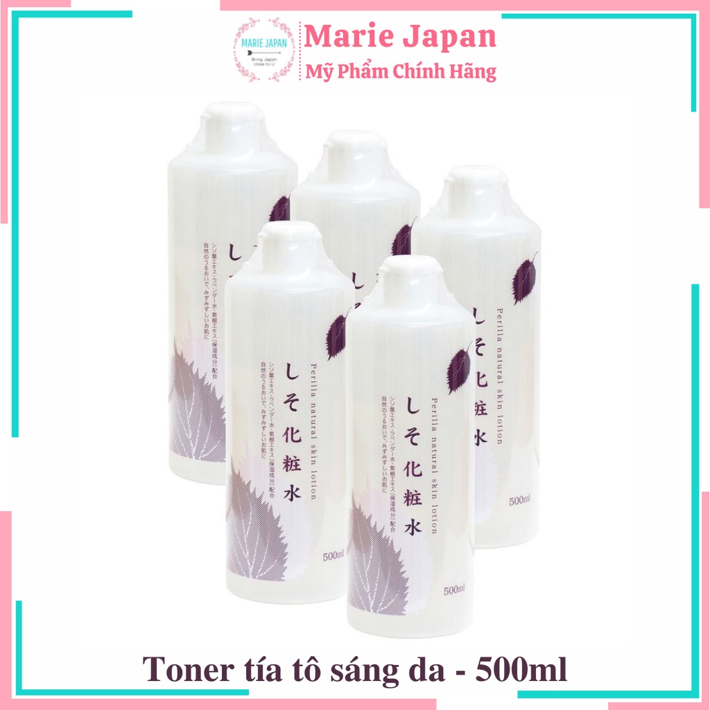 Toner nước hoa hồng tía tô dưỡng sáng se lỗ chân lông 500ml Nhật Bản