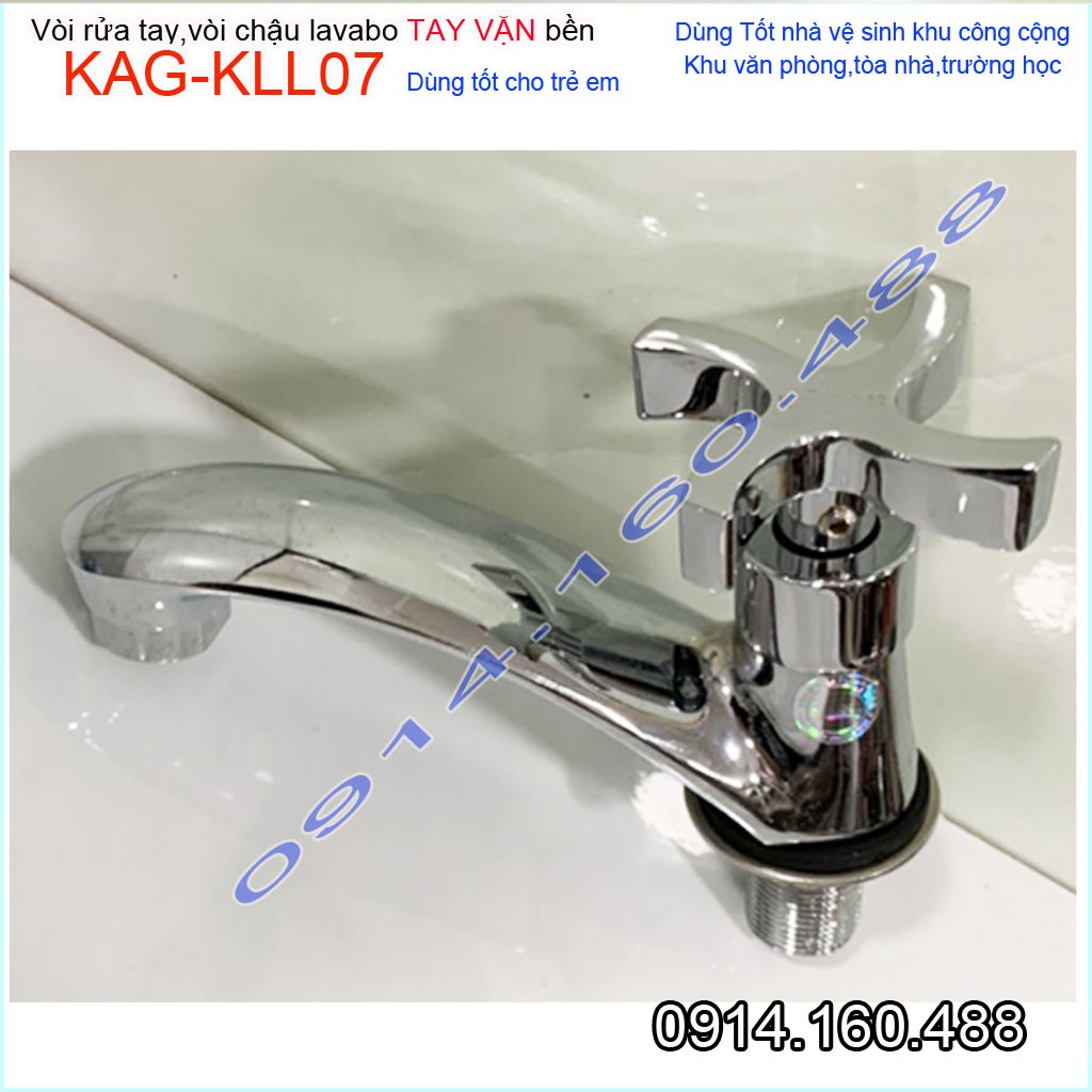 Vòi lavabo lạnh KAG-KLL07, vòi chậu rửa mặt tay vặn cao cấp nước chảy mạnh sử dụng tốt