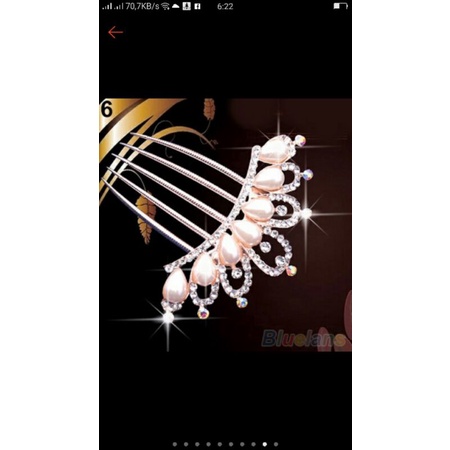 Lượt Cài Tóc Đính Đá Và Ngọc Tr-ai Sang Trọng