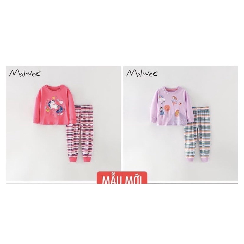 Bộ dài tay Malwee cotton cho bé gái