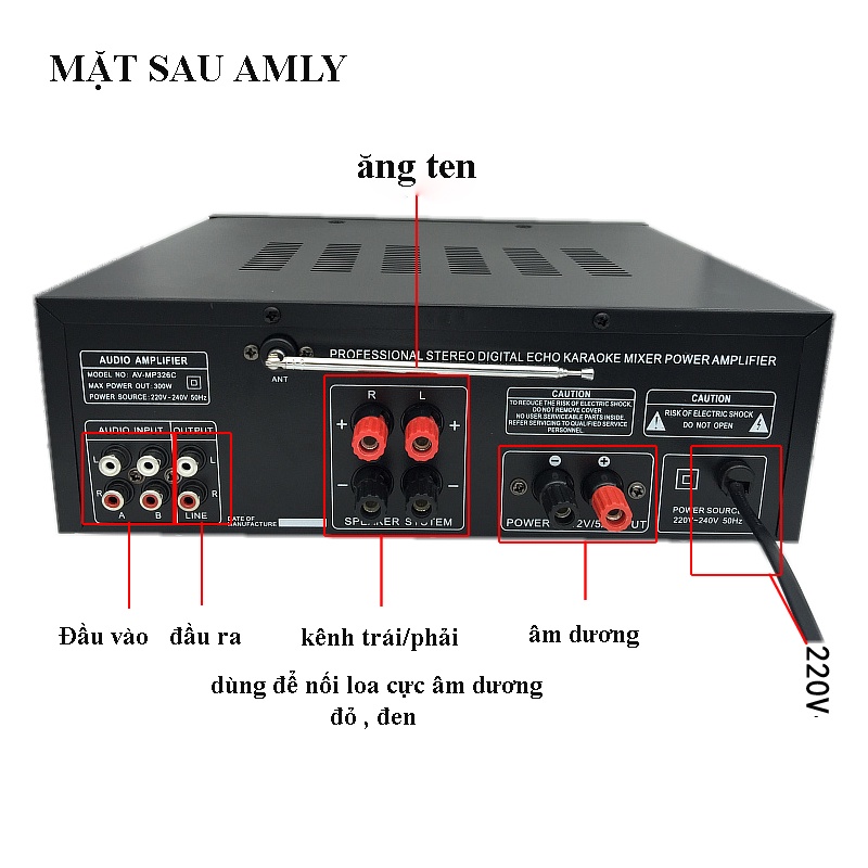 Amly karaoke Sunbuck 326BT hàng chuẩn BẢO HÀNH CHÍNH HÃNG