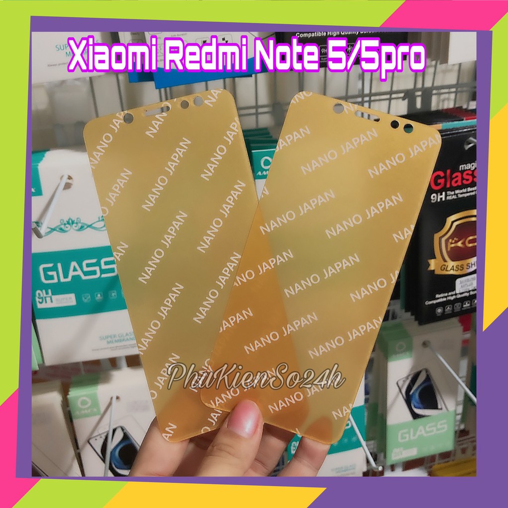 Kính cường lực dẻo Xiaomi Redmi Note 5 pro / redmi note 5 nano Japan dẻo siêu đẹp siêu bền Full 98% màn hình