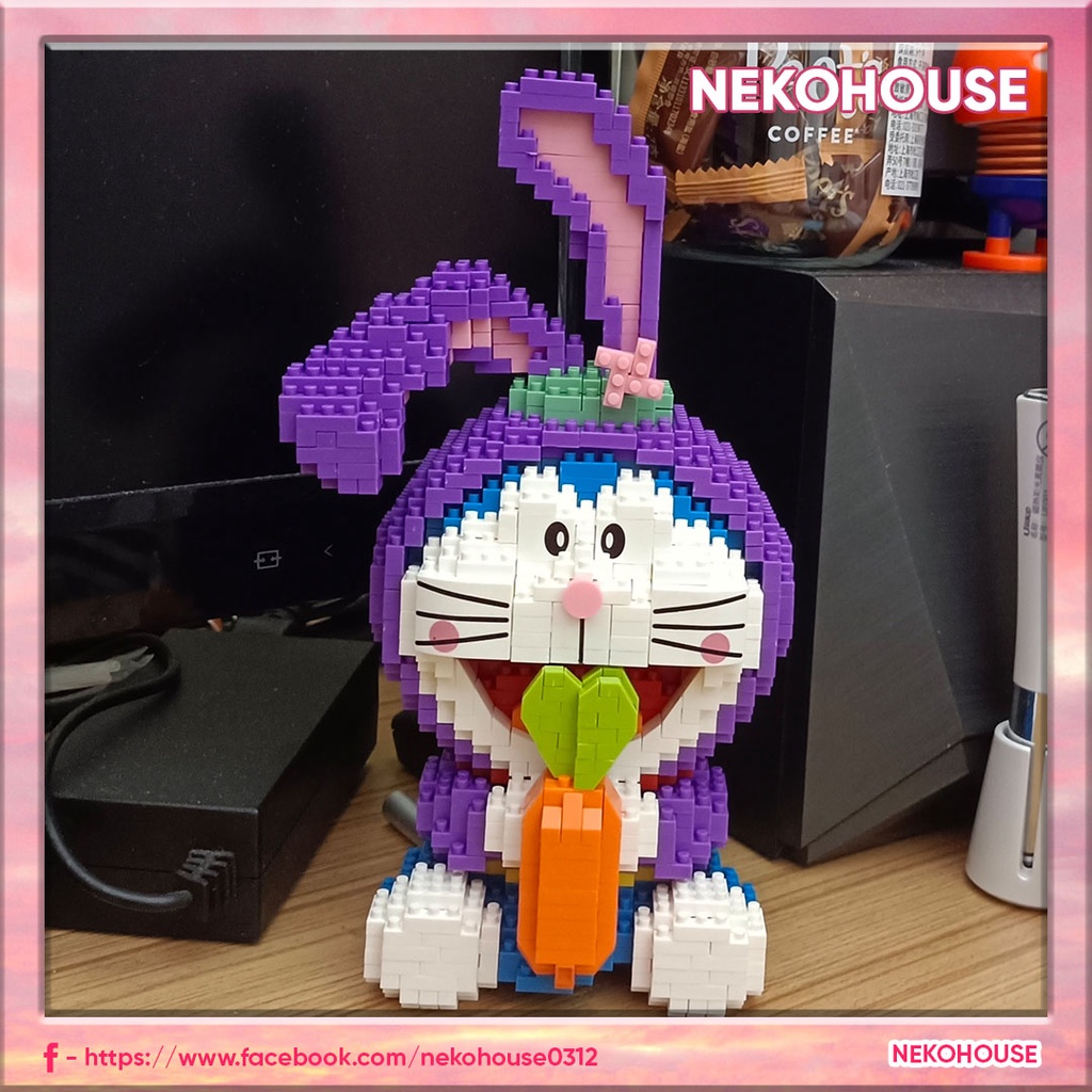 Đồ chơi lắp ráp Lego mô hình Doraemon Thỏ Tím