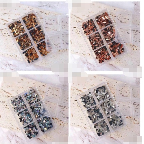 Khay Đá Khối Trắng Chân Keo màu Trắng Màu Trà màu AB 6 ô