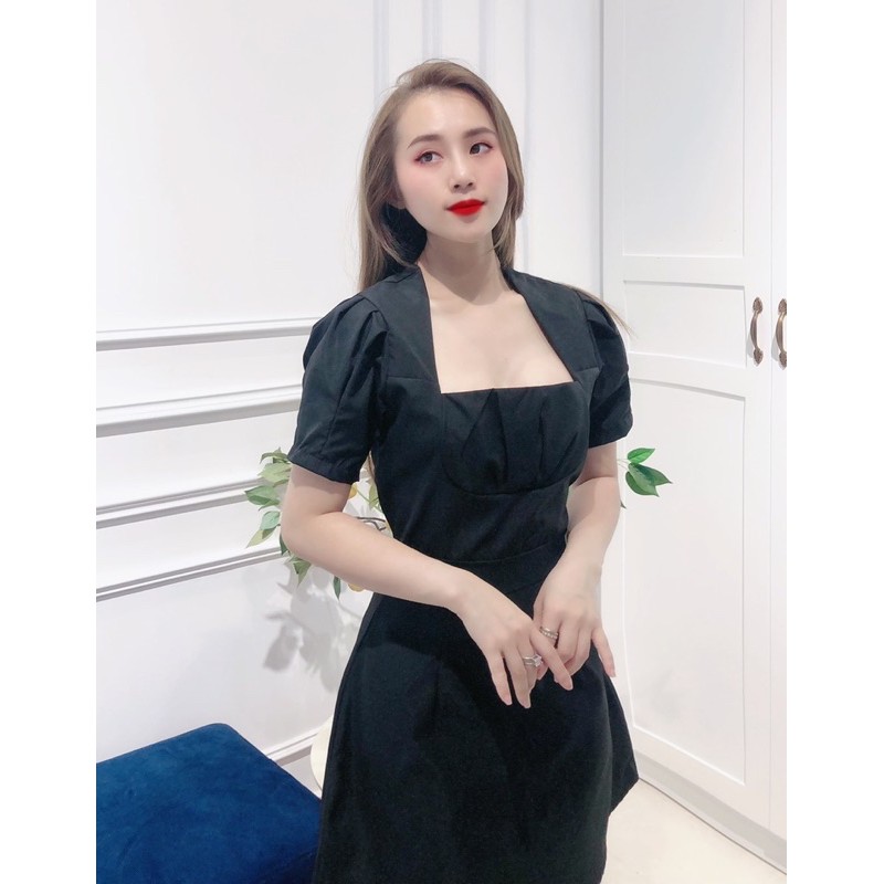 [Mã SKAMA06 giảm 8% tối đa 50K đơn 250K] váy thô kaki cổ vuông 4 màu | BigBuy360 - bigbuy360.vn