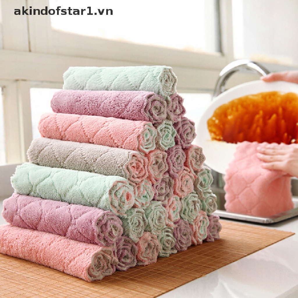 Cần Gạt Nước Rửa Chén Hình Vuông Bằng Sợi Micro Tiện Dụng Cho Nhà Bếp
