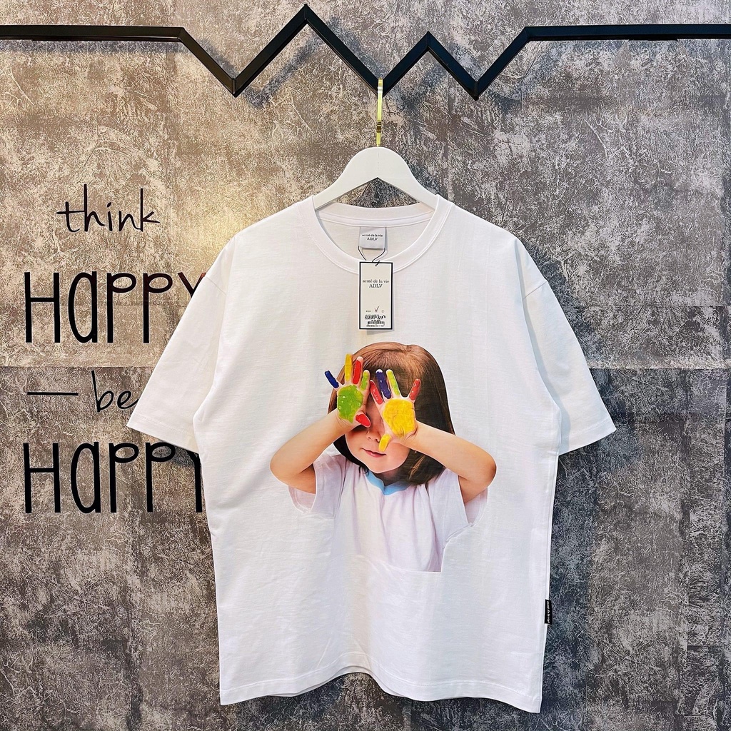 (Tqxk 1:1) Áo thun ADLV TQXK chuẩn  Mẫu mới e này đang hot ADLV BABY FACE SHORT SLEEVE T-SHIRT