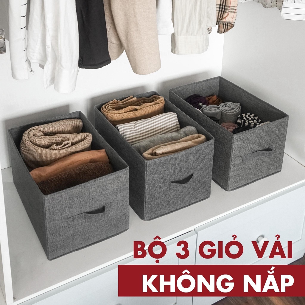 Hộp vải đựng quần áo DoDoDios - không nắp - phong cách Nhật Bản - TD2