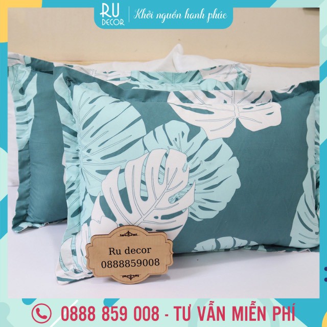 ĐÔI VỎ GỐI RU DECOR - BAO GỐI NẰM COTTON 45 X 65CM MỚI NHẤT 2021