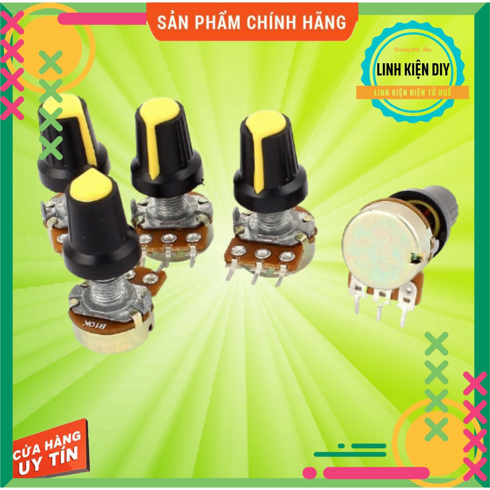 Biến trở Wh148 B100k Trục 15mm Chuyên Dụng