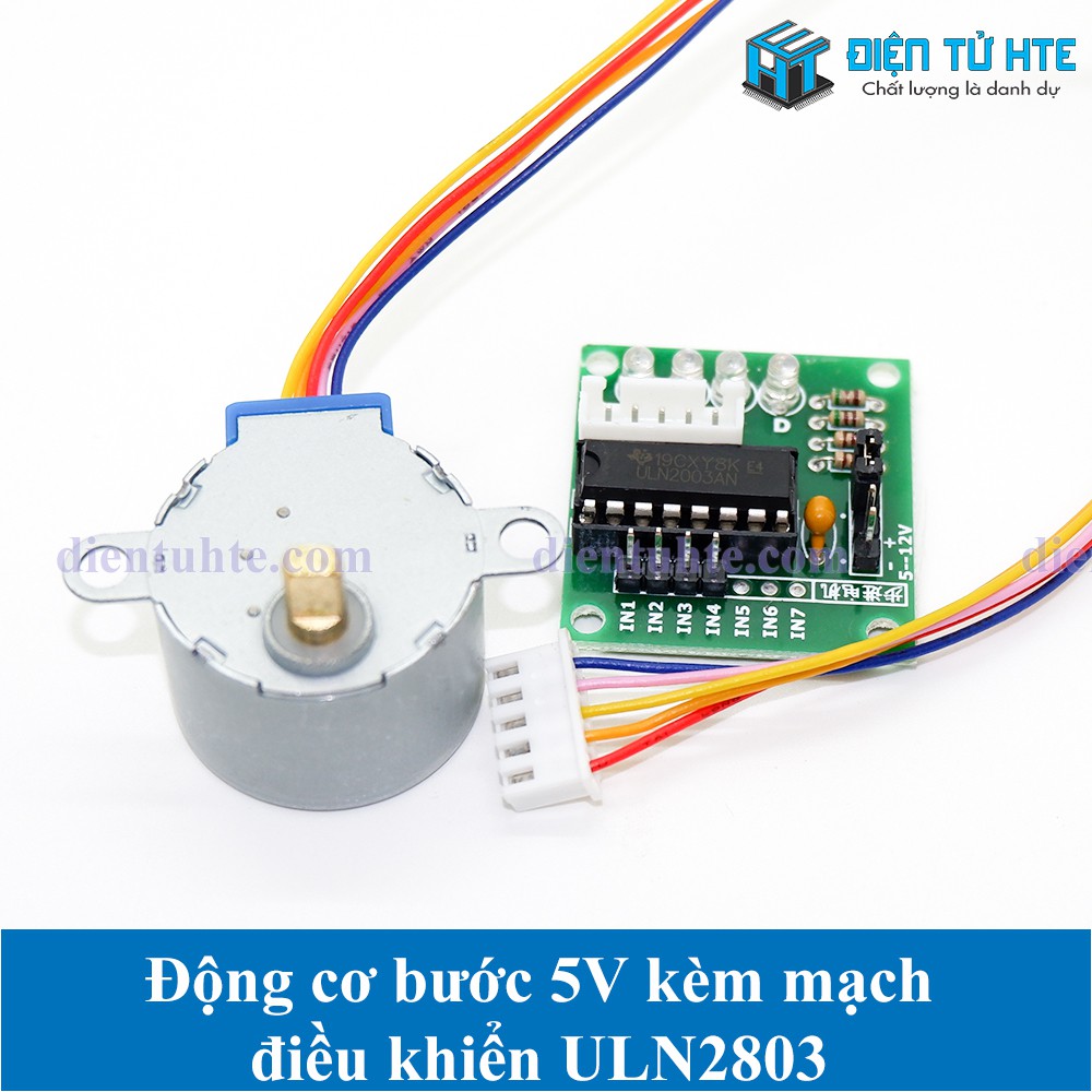 Động cơ bước 5V kèm mạch điều khiển ULN2803 [HTE Quy Nhơn CN2]