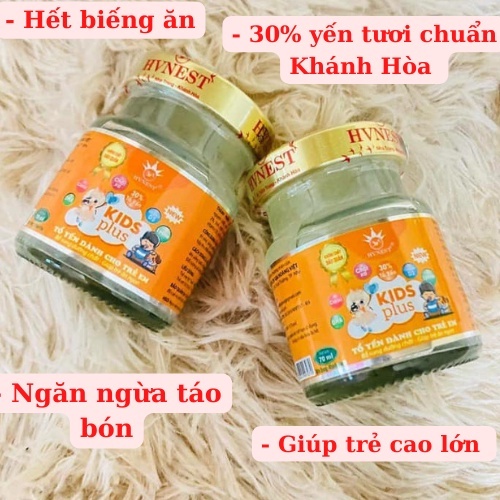Yến sào cho bé hết biếng ăn Kids Plus Hoàng Việt 30% yến tươi nguyên chất Khánh Hòa
